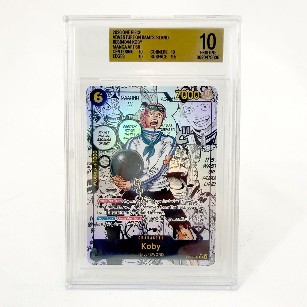 2026 One Piece Koby Manga EB04-044 Kami's Island BGS 10 Gold *10 Centering*